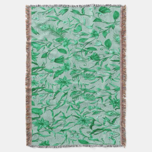 Emerald Green op een beeldhouwtextuur Deken (Voorkant Verticaal)