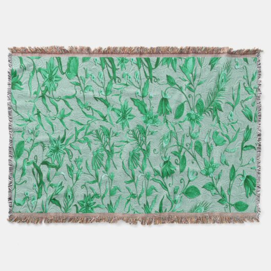 Emerald Green op een beeldhouwtextuur Deken (Voorkant)