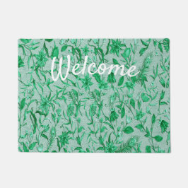 Emerald Green op een beeldhouwtextuur Deurmat