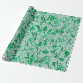 Emerald green op een beeldhouwtextuur die de achte cadeaupapier (Uitgerold)