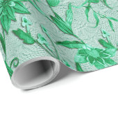 Emerald green op een beeldhouwtextuur die de achte cadeaupapier (Rol Hoek)