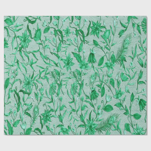 Emerald green op een beeldhouwtextuur die de achte cadeaupapier (Vlak)