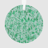 Emerald green op een beeldhouwtextuur die de achte ornament (achterkant)