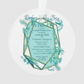 Emerald green op een beeldhouwtextuur die de achte ornament (voorkant)