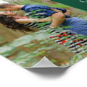 Emerald Green paar foto bruiloft welkom Poster (Hoek)