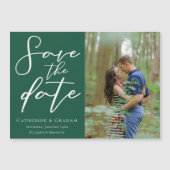 Emerald Green Paar Foto Sla de datummagneet op (Voorkant)