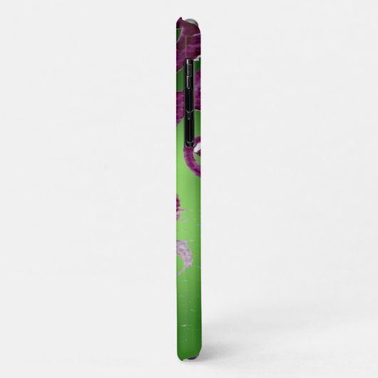 EMERALD GREEN PAARSE BERRIES EN SWIRLS MONOGRAM Case-Mate iPhone CASE (Achterkant/links)