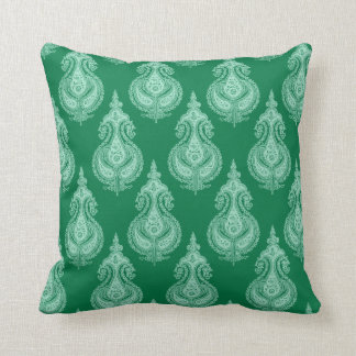 Emerald green paisley kussen