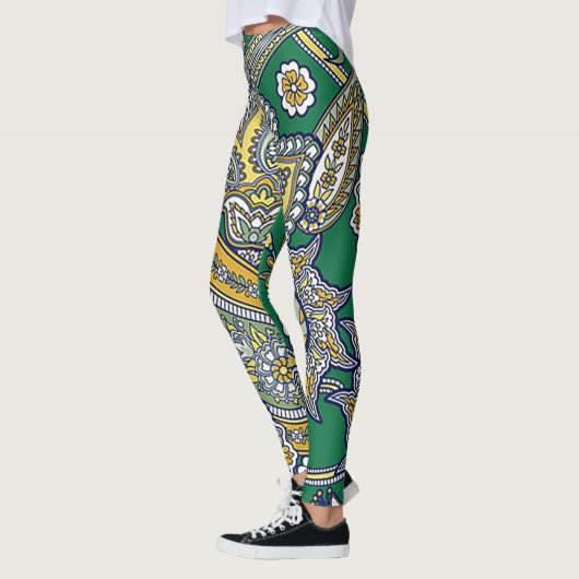 Emerald Green Paisley Leggings (Links)