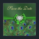 Emerald Green Peacock Bewaar de datum Save The Date<br><div class="desc"></div>