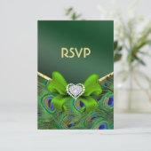 Emerald Green Peacock RSVP (Staand voorkant)