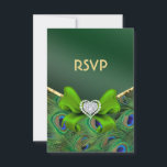 Emerald Green Peacock RSVP<br><div class="desc"></div>