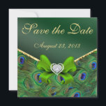 Emerald green Peacock Save the Date<br><div class="desc"></div>