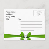 Emerald Green Peacock Save the Date Briefkaart (Achterkant)