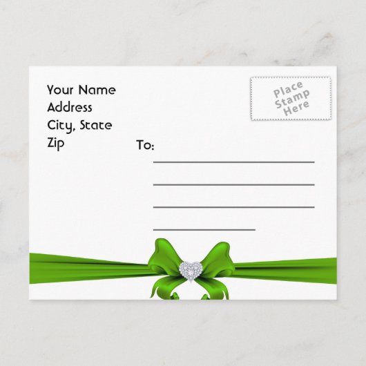 Emerald Green Peacock Save the Date Briefkaart (Achterkant)