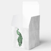 Emerald Green Peacock Wedding Favor Box Bedankdoosjes (Geopend)