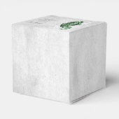 Emerald Green Peacock Wedding Favor Box Bedankdoosjes (Achterkant)