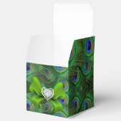 Emerald Green Peacock Wedding Favor Box Bedankdoosjes (Geopend)