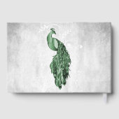 Emerald Green Peacock Wedding Guest Book Gastenboek (Achterkant)