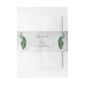 Emerald Green Peacock Wedding Uitnodigingen Wikkel (Voorkant Voorbeeld)