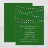 Emerald Green Pearls Rehearsal Dinner Kaart (Voorkant / Achterkant)