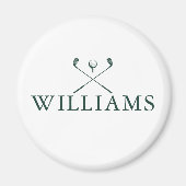 Emerald Green Personalized Name Golf Clubs Magneet (Voorkant)