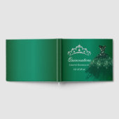Emerald Green Personalized Quinceanera Gastenboek (Volledig)