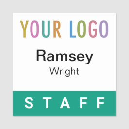 Emerald Green Personeel Badge Logo 2x2 Vierkante N