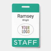 Emerald Green Personeelsnaam Badge Clip Reel Lanya (Voorkant)