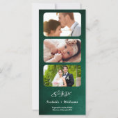 Emerald Green PHOTO QR Code Calendar Save The Date (Achterkant)