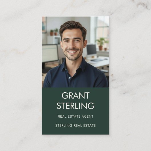 Emerald Green Photo Real Estate Realtor Visitekaartje (Voorkant)