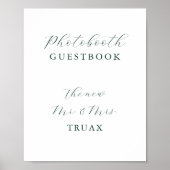 Emerald Green  Photobooth Guestbook Poster (Voorkant)
