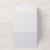 Emerald Green Pink Peony Roses Wedding All In One All In One Uitnodiging (Buitenkant)