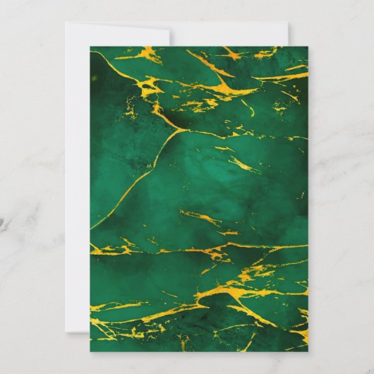 Emerald Green Pink Peony Rozen Brunch en Bubble Kaart (Achterkant)