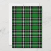 Emerald Green Plaid Elegant Scottish Kaart (Achterkant)