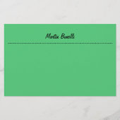 Emerald Green Plain Bedrijf Briefpapier (Voorkant)