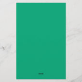 Emerald Green Plain Business Briefpapier (Achterkant)