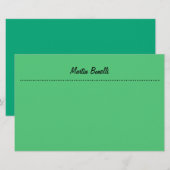 Emerald Green Plain Business Briefpapier (Voorkant / Achterkant)