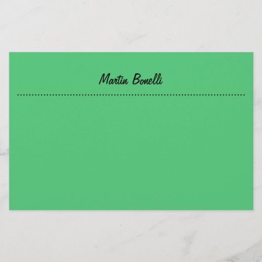 Emerald Green Plain Business Briefpapier (Voorkant)