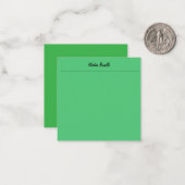 Emerald Green Plain Business Notitiekaartje (Voorkant / Achterkant in situ)
