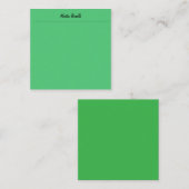 Emerald Green Plain Business Notitiekaartje (Voorkant / Achterkant)