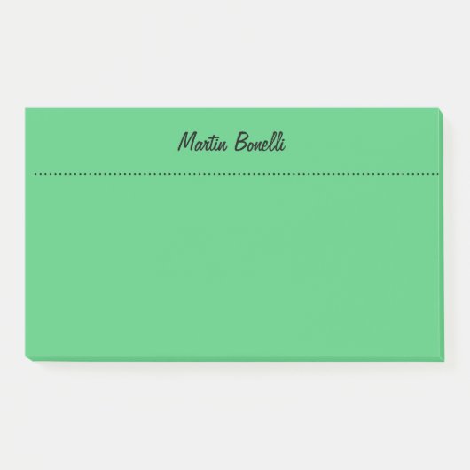 Emerald Green Plain Business Post-it® Notes (Voorkant)