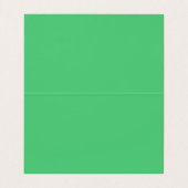 Emerald Green Plain Kalligrafie Naam Aangepast Visitekaartje (Binnenkant ongevouwen)