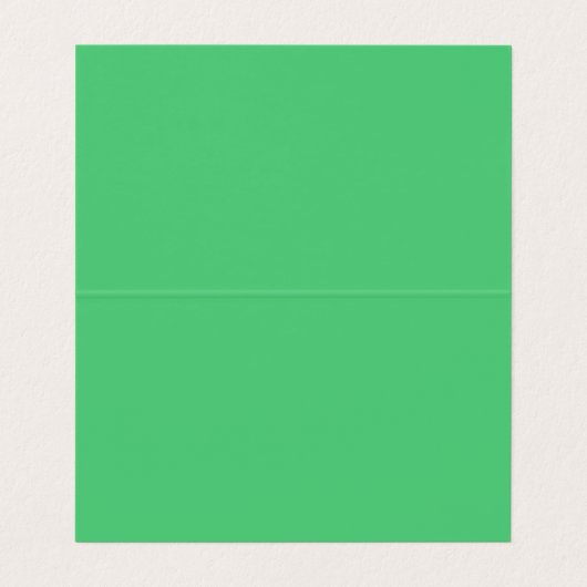 Emerald Green Plain Kalligrafie Naam Aangepast Visitekaartje (Binnenkant ongevouwen)