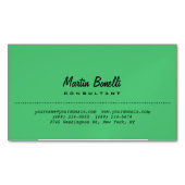 Emerald Green Plain Minimalist Magnetisch Visitekaartje (Voorkant)