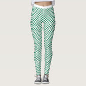 Emerald Green Polka Dot Leggings (Voorkant)