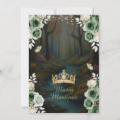 Emerald Green Princess Castle Forest Mis Quince Kaart (Achterkant)