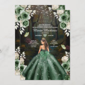 Emerald Green Princess Castle Forest Mis Quince Kaart (Voorkant / Achterkant)