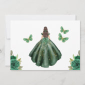 Emerald Green Princess Quinceañera Bewaar de datum Save The Date (Achterkant)