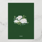 Emerald Green Princess Quinceanera Gold Folie Uitnodiging (Achterkant)